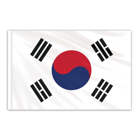 South Korea Indoor Nylon Flag 2'x3'